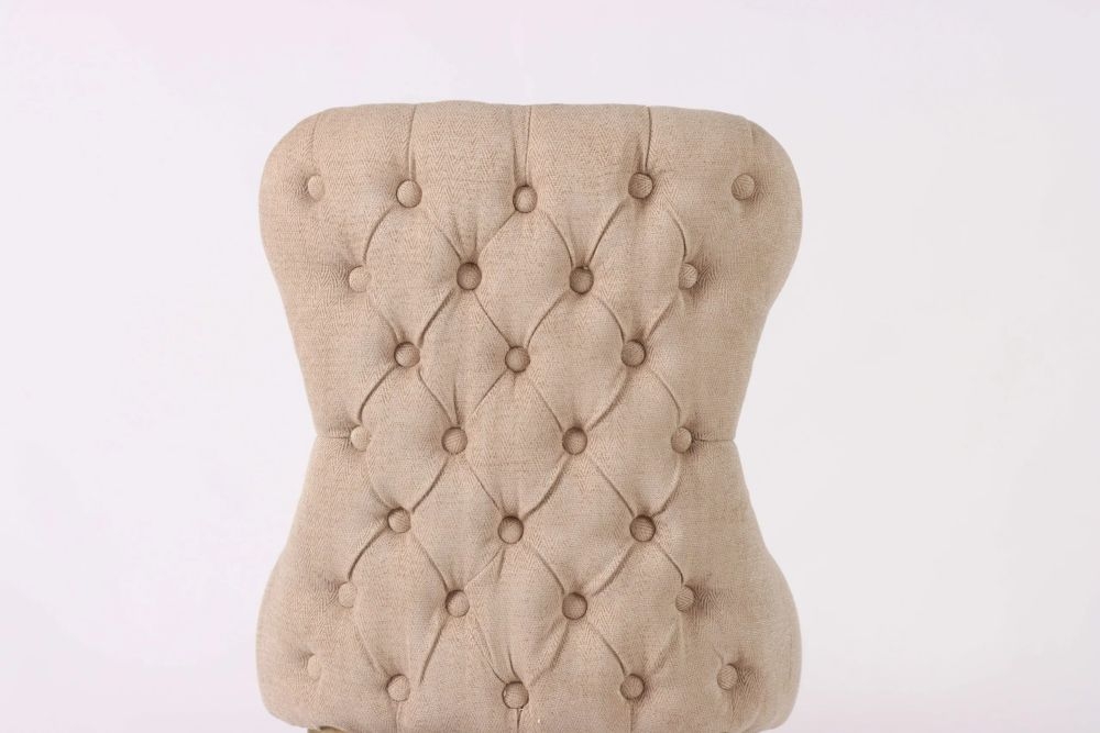 Product photograph of Guia Beige Button Back Piping Counter Stool Sold In Pairs from Choice Furniture Superstore.